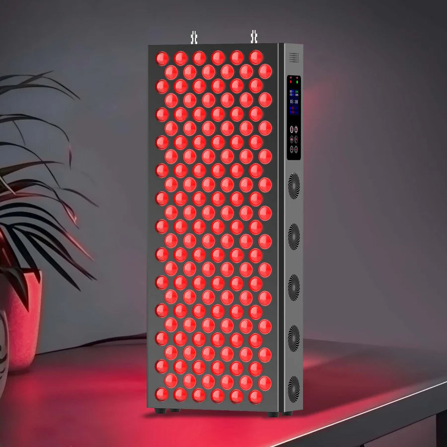 230W Large Panel Infrared Therapy Lamp – Black | Dual Chip Red & IR | Smart Touch Control Panel | Timer & Pulse Dimming | 60° Lens | AC85–264V | for Skin Care & Muscle / Joint Relief | US / EU / UK / AU Plug