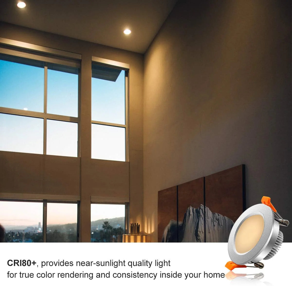 ECO-1 Series Frosted LED Downlight – Silver Housing – TRIAC Dimmable – 3W/5W – 4-Pack – 2700K–6000K – 100–130V