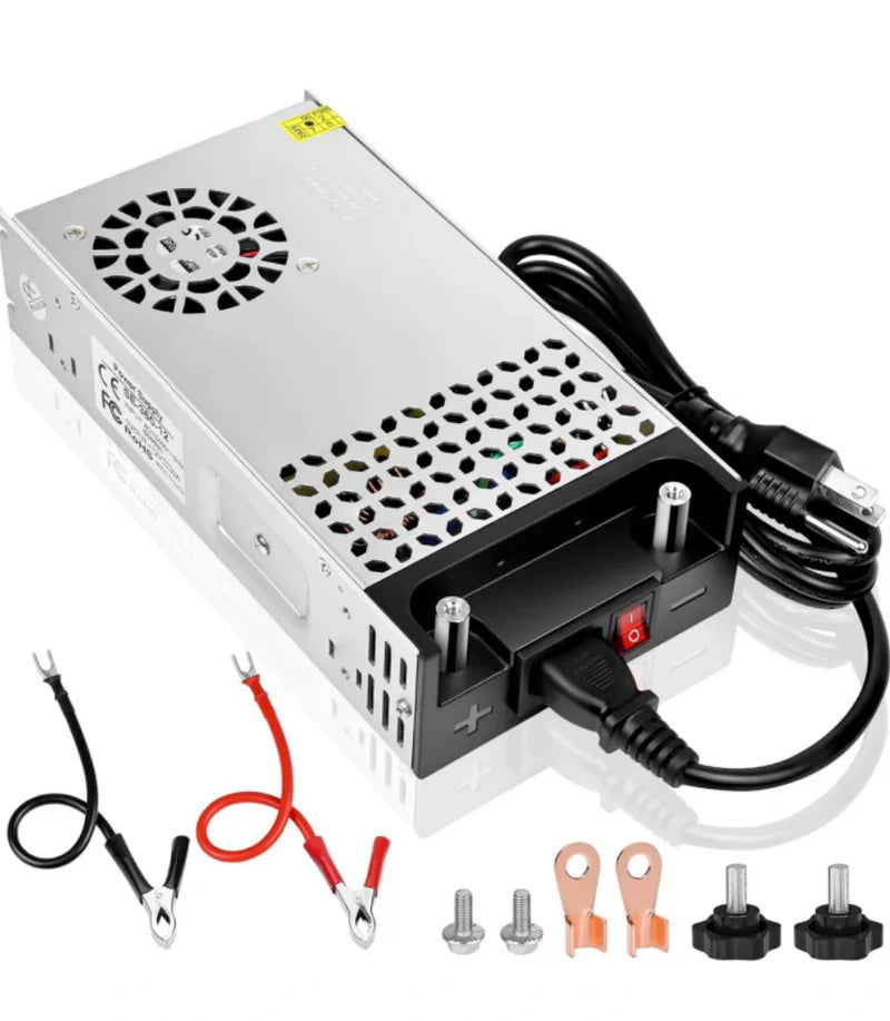 Upgrade DC 12V 360W–720W (30A–60A) Switching Power Supply, AC 110/240V Input Converter & Transformer, Cooling Fan Design, LED Driver Adapter for Strip Lights, 3D Printer, Radio — US/UK/EU Plug Options, CE/FCC/RoHS Certified