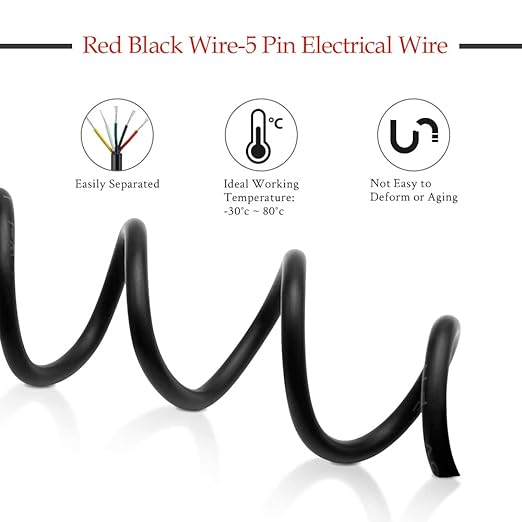 18/20/22 Gauge Electrical Wire 3/4/5/8 Conductor,18/ 20/22 AWG 32.8FT/50FT/100FT PVC Stranded,20/8 & 22/8 & 18/5 & 20/4 & 18/3 & 20/3 & 22/3Low Voltage LED Cable, Flexible Extension Power Cord, Tinned Copper Cable Hookup Wire