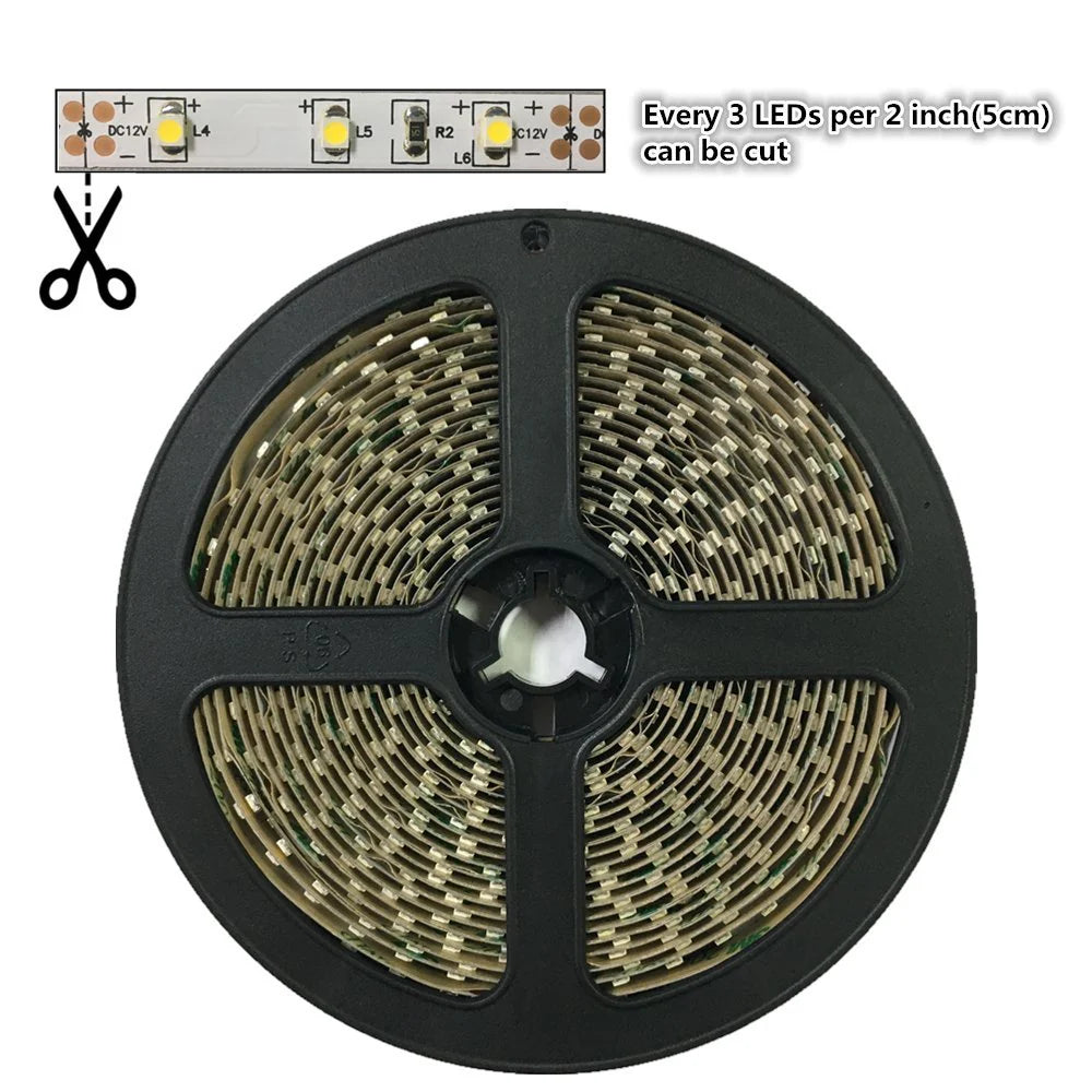 940nm Non-Waterproof DC12V-IR LED Strips-SMD2835/SMD5050-30/60/120/240 LEDs/m-5/50 Meters-Invisible IR Light, No-Glow Night Vision, Wildlife Camera, Covert Lighting