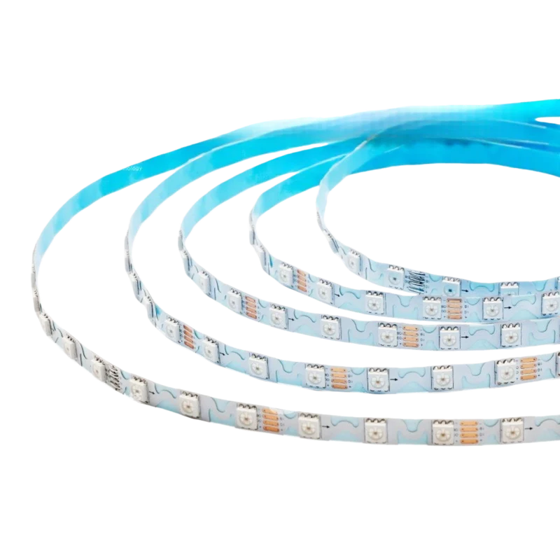 LightingWill WS2815 S Shape RGBIC LED Strip Light DC12V 8mm PCB SMD5050 Individually Addressable 60 LEDs/m Breakpoint Resume Non Waterproof Flowing LED Strip for Party Decoration DIY Lighting 5M 50M