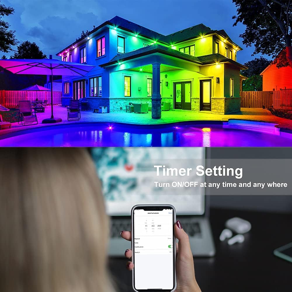 LightingWill 2 Inch LED Recessed Lighting, Smart WiFi LED Downlight, 5W LED Ceiling Light Compatible with Alexa/Google Assistant, Dimmable RGB & 2700K-6500K, 120V with LED Driver (4 Pack)