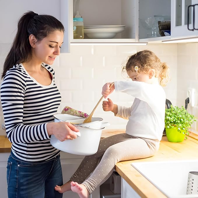 21 Inch Motion Sensor Under Cabinet Lighting, 3CCT Under Cabinet Lights Plug in, Dimmable Closet Lights with Hand Wave, Under Counter Fixtures for Kitchen(1 Pack)