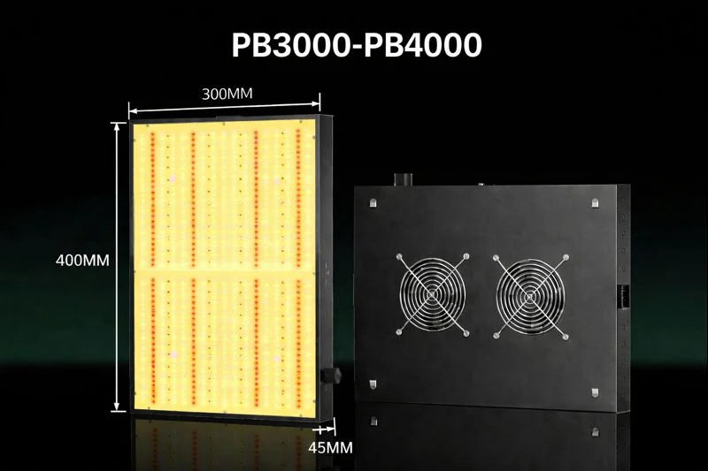 GP Series Professional Full Spectrum LED Grow Light - AC110 – 220V | 100W / 150W / 200W / 300W / 400W | 3.5×3FT – 6×5FT Coverage | VEG & Bloom Dual Mode | 0 – 10V Dimming | Daisy Chain & Built-In Silent Fan | Hanging Rope | US / EU / UK / AU Plug