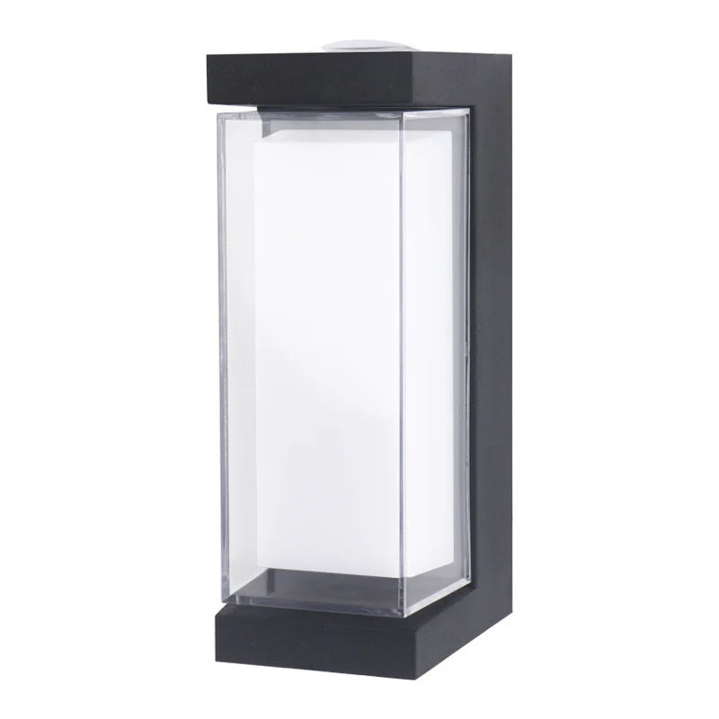 LightingWill LED Wall Light 7W Outdoor Waterproof Wall Sconce 3000K 6500K Square Round Up Down Wall Light IP65 Plastic Porch Garden Balcony Indoor 4 Pack