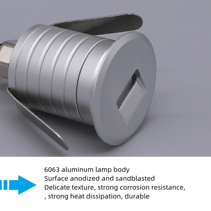 8/10-Pack Low Voltage Deep Anti-Glare LED Step Lights – 3000K / 4000K / 6000K | 1W | DC12–24V | IP67 Waterproof | for Deck, Pathway & Stair Lighting