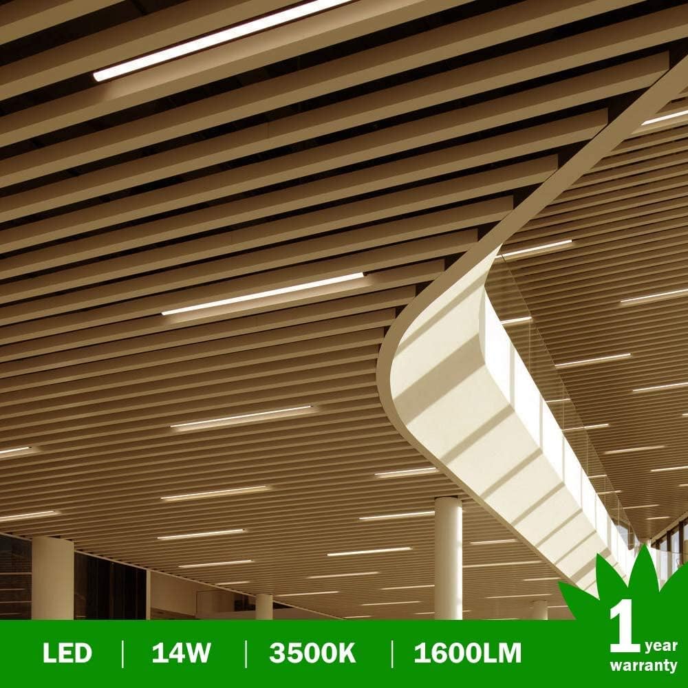 IT Series 3FT T5 LED Shop Light, Integrated Tube Fixture 15W Warm/Natural/Daylight White Linkable Utility Garage Ceiling Light & Under Cabinet Lighting Corded Electric with Built-in On/Off Switch Non-Dimmable AC90–240V 4-Pack / 10-Pack
