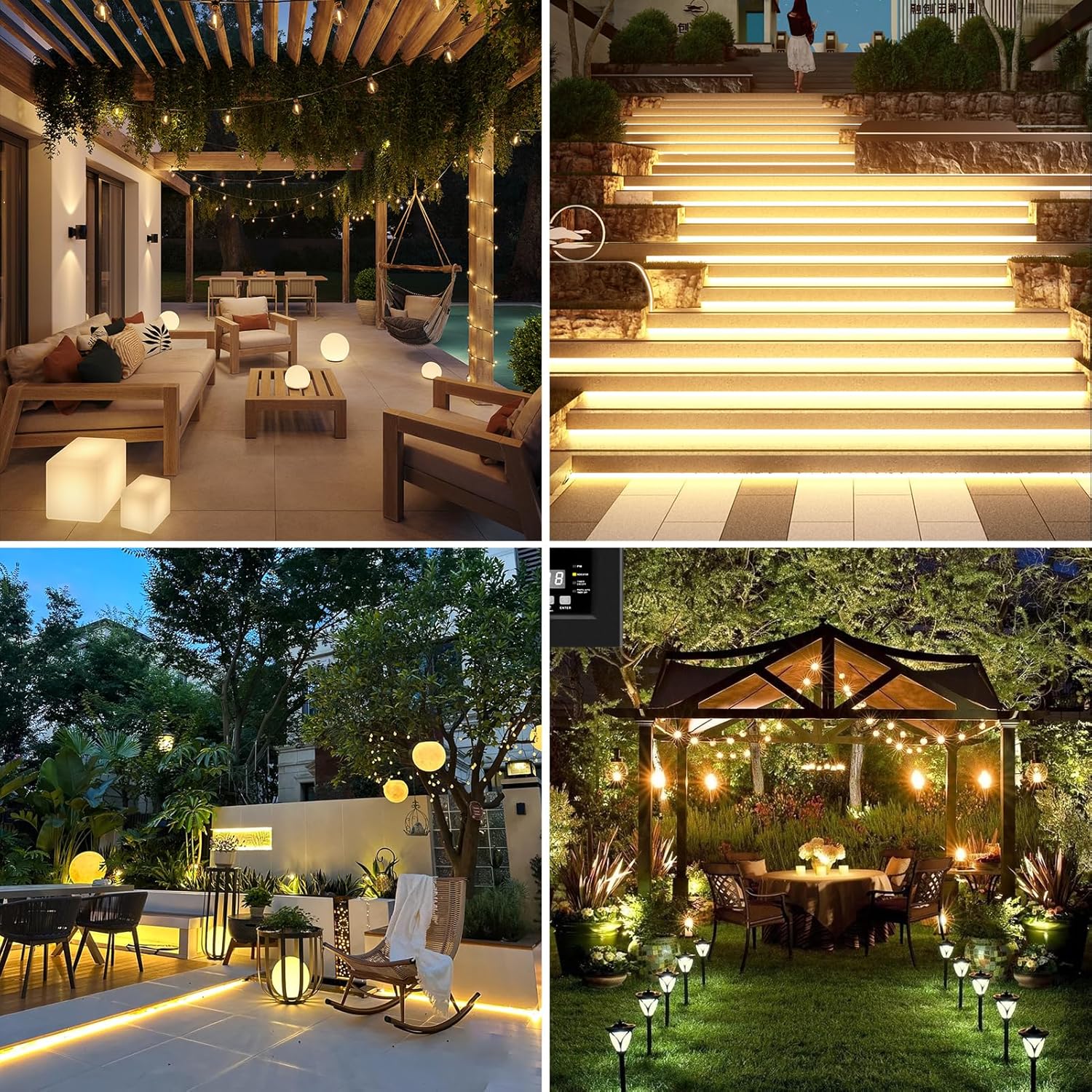 200W/250W Landscape Lighting Transformers – 120V to 12V/15V AC, Single Zone, Timer & Internal Photocell, Power Supply for Landscape Lighting Systems