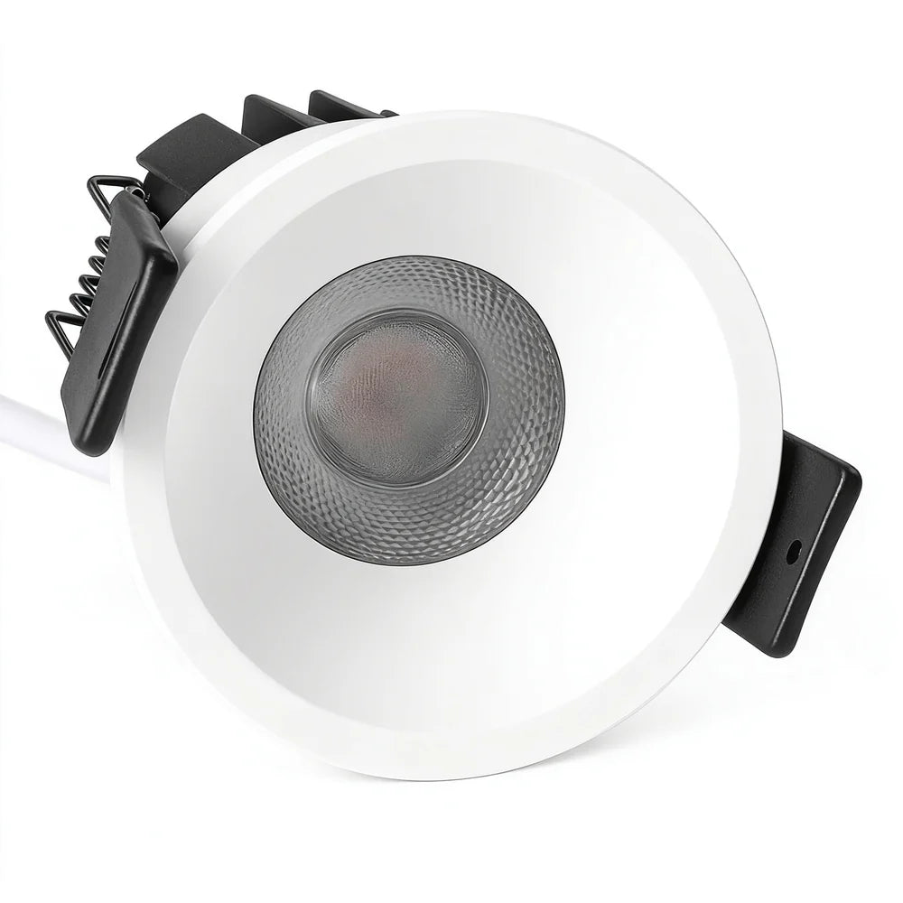 CDG-US Angled Reflector 12W (3″) Deep Anti-Glare Full Spectrum LED Downlight | 90–140V | 4/12 Pack | 5CCT Adjustable | 24° Beam | White Housing | CRI>97 | Architectural Recessed Lighting