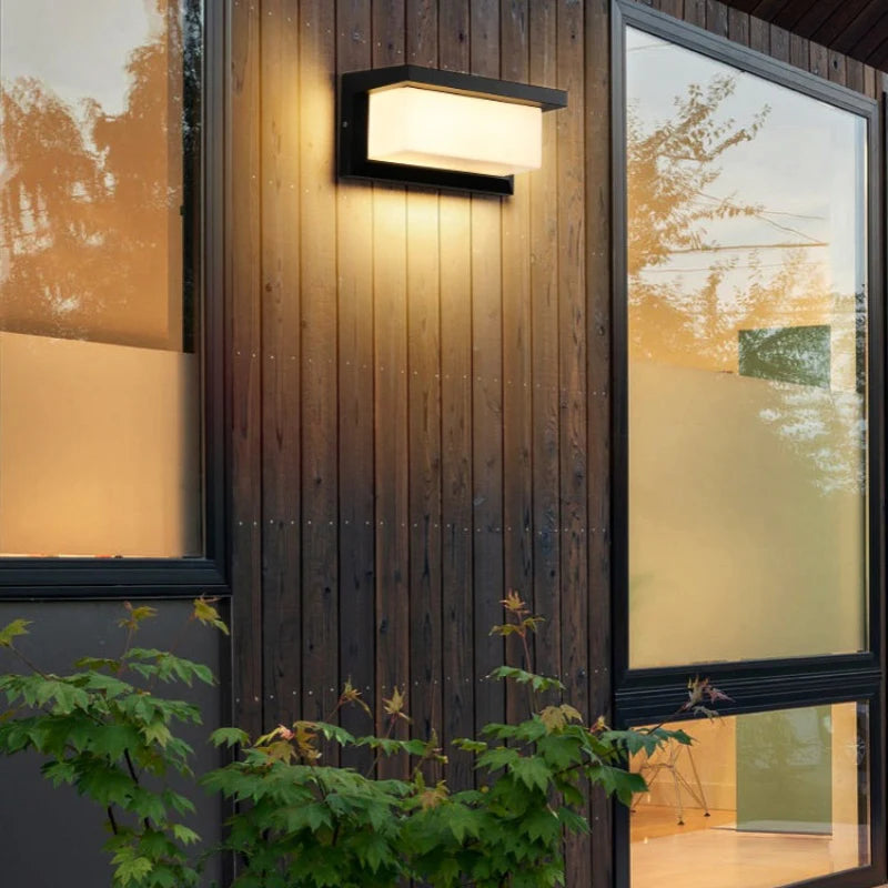 LightingWill LED Wall Light 18W 30W 50W Outdoor Waterproof Wall Sconce 3000K 4000K 6000K Black Up Down Wall Light IP65 Aluminum Porch Garden Balcony Indoor