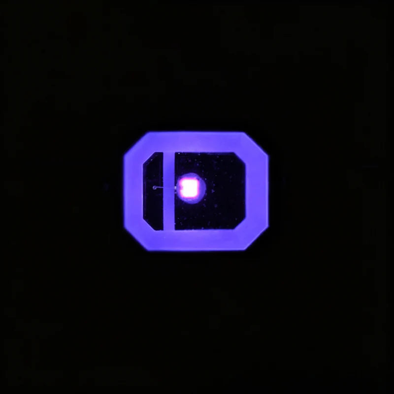 365–370nm UV LED Emitters – Pack of 1000 / 4000 | SMD2835 / SMD5050 | 0.2W / 0.5W | Gold Wire | 365nm UV Chips for Curing, Fluorescence & Skin Detection