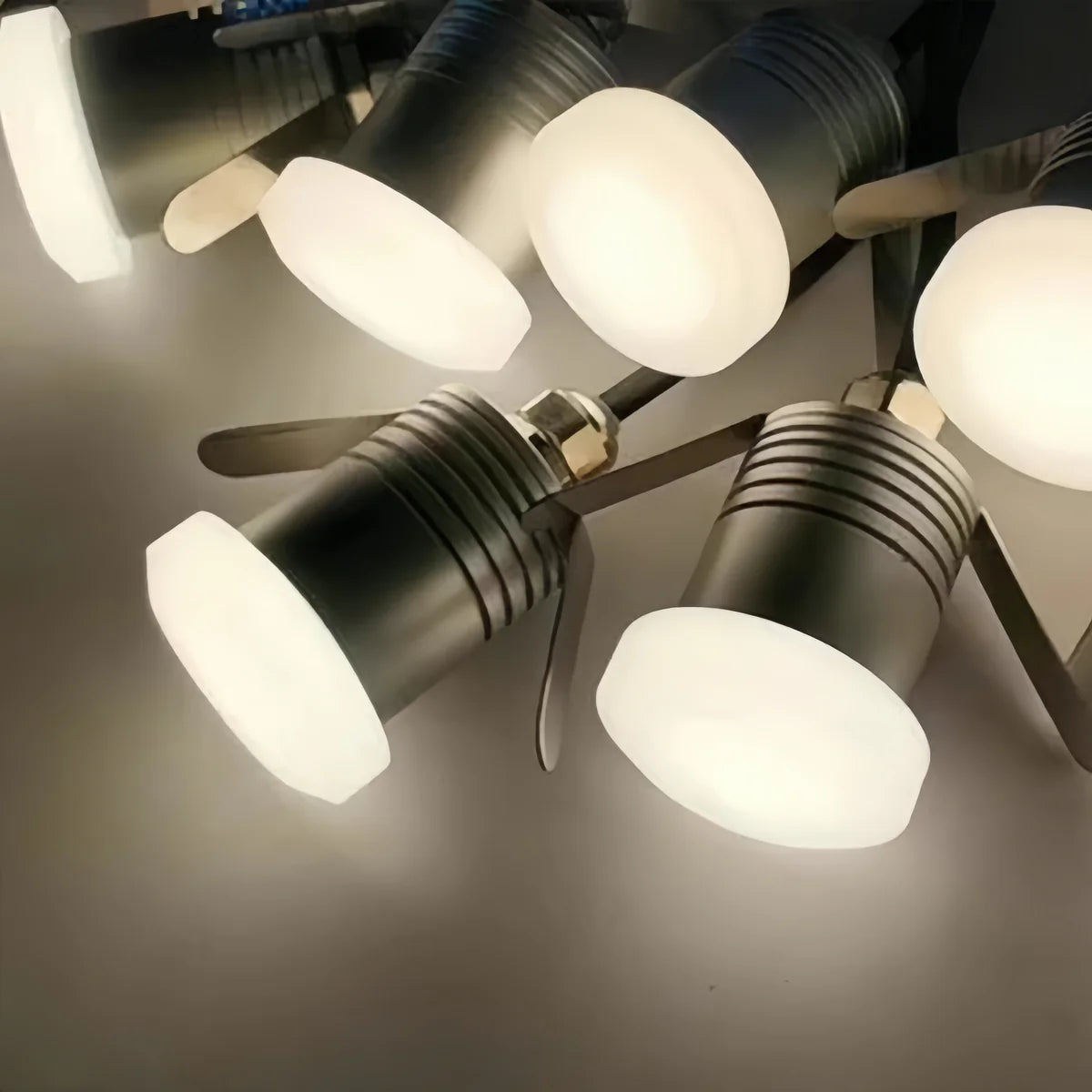 8/10-Pack Moonlight LED Step Lights – 3000K / 4000K / 6000K & Red / Green / Blue | 1W | DC12–24V | IP65 Waterproof Anti-Glare Inground & Wall Lights