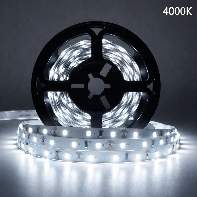LightingWill DC12V SMD2835 Full Spectrum LED Strip Light 60LEDs/m 300 LEDs 10W/m, CRI 97+ High CRI LED Tape 2700K–6500K, 8mm PCB IP00/IP67 for Mirror, Kitchen Cabinet, Bedroom, 5/50M