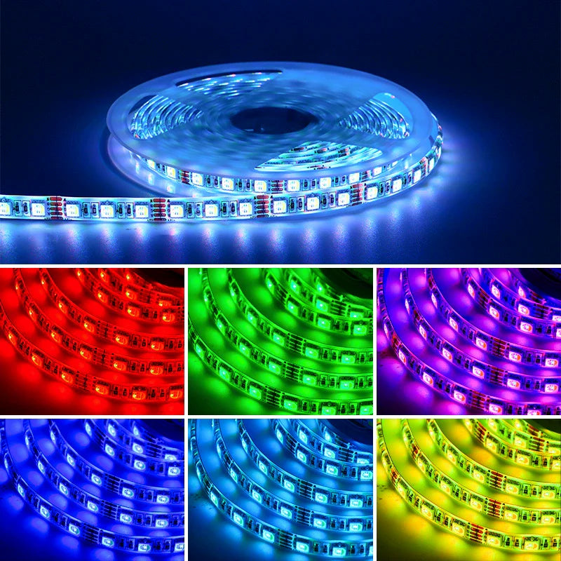 LightingWill DC12V RGBW/RGBWW LED Strip Light, 10mm PCB 4-in-1 SMD5050 72 LEDs/m, IP00 IP65 IP67 Flexible LED Tape Light for Mirror Kitchen Cabinet Bedroom, 5m 50m