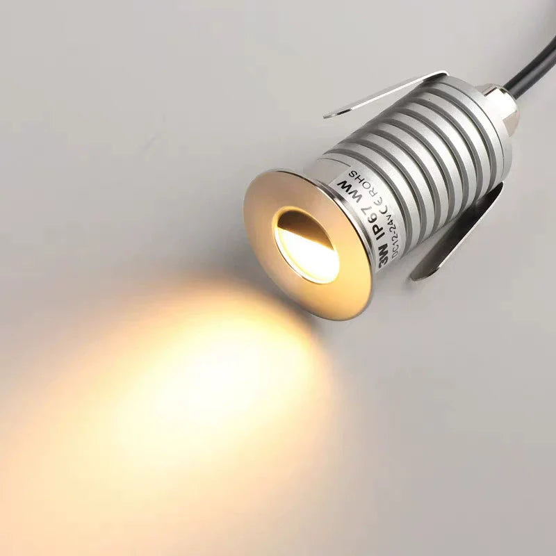 8/10-Pack Low Voltage LED Step Lights – 45° Beam Angle | 1W / 3W | 3000K / 4000K / 6000K Optional | DC12–24V | IP67 Waterproof Stainless Steel Inground Lights with Anti-glare Half Moon Lens for Deck, Pathway & Stair Lighting