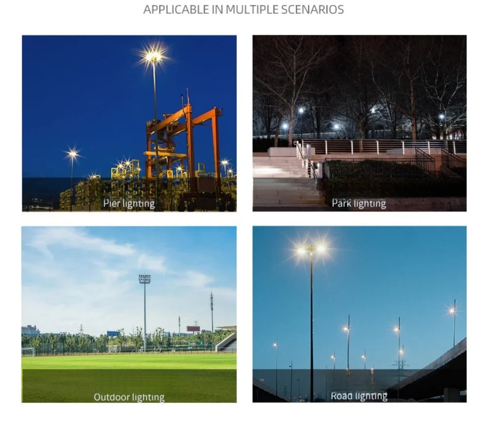 LightingWill FL-P Series LED Flood Light Outdoor 30W-400W IP67 SMD2835 High Brightness Floodlight 100-110LM/W Aluminum White Housing Hardwired Warm White Cool White 2/10-Pack