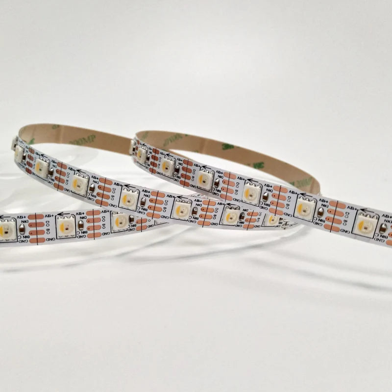 LightingWill WS2815 RGBWIC LED Strip Light DC12V RGB 3000K 4 in 1 SMD5050 Individually Addressable Breakpoint Resume 30 60 96 LEDs/m IP00 IP65 IP67 LED Strip for Party Decoration DIY Lighting 5M 50M