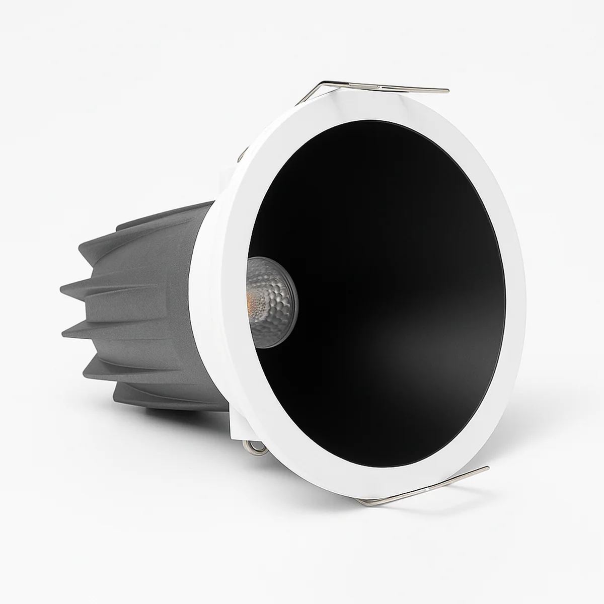 CDG-EU Black Reflector 5W (2.2″) Deep Anti-Glare Full Spectrum LED Downlight | 200–240V | 4/12 Pack | 3000K / 4000K / 5000K | 24° Beam | White Housing | CRI>95 | Architectural Recessed Lighting