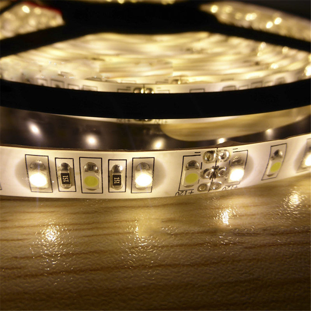 12 VDC <48 W 4 Ampere 16,4 Fuß (5 Meter) pro Rolle SMD3528-600 Dual White (Reinweiß + Warmweiß) LED-Farbtemperatur CCT Einstellbares flexibles LED-Streifenlicht 60 LED 9,6 Watt pro Meter Weißes PCB-Bandlicht