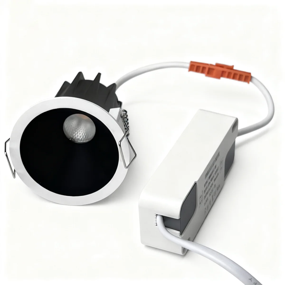 CDG-EU Black Reflector 5W (2.2″) Deep Anti-Glare Full Spectrum LED Downlight | 200–240V | 4/12 Pack | 3000K / 4000K / 5000K | 24° Beam | White Housing | CRI>95 | Architectural Recessed Lighting