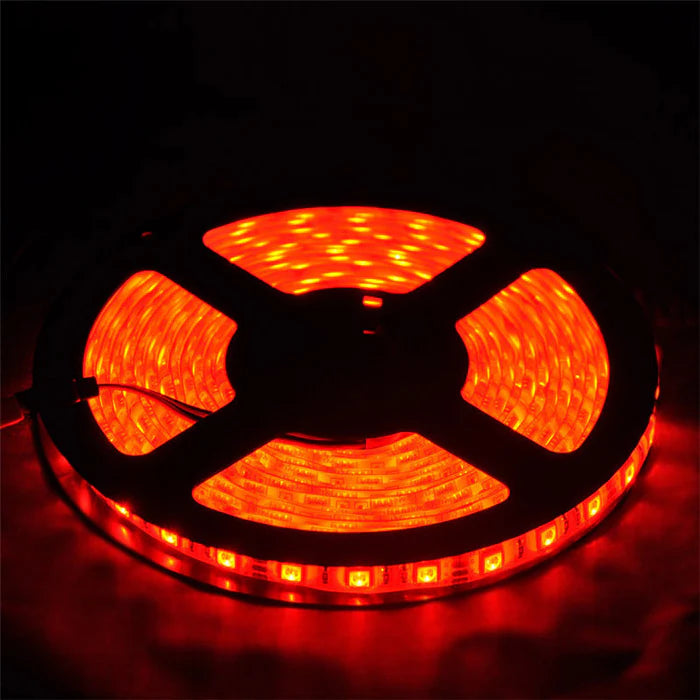LightingWill 635nm SMD5050 DC12V Red LED Strip Light – 30/60/120 LEDs/m, 5 Meters, IP00/IP65