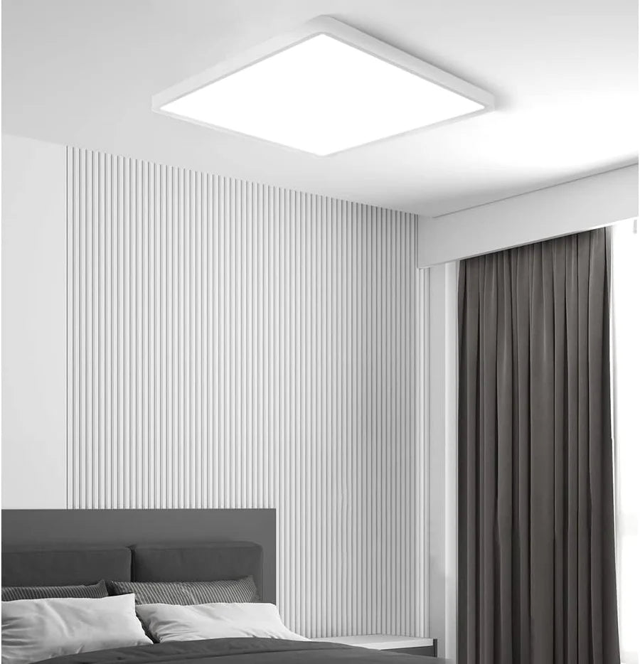 12 Inch 24W White Square Ceiling Light –  AC 220–240V | 3000K  / 5000K  | Flush Mount Ceiling Light for Modern Home Lighting | 1-Pack – Local Stock (UK)