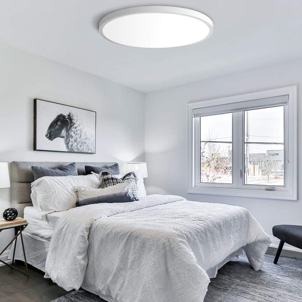 9 Inch Round 18W White LED Ceiling Light, 3000K / 4500K / 5000K / 6500K Flush Mount Ceiling Light Local Stock (US/UK/DE)