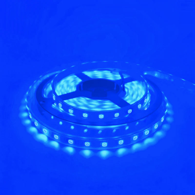 SMD5050 LED Strip Light, 5m Roll | 12V DC | 60 LEDs/m | 12W/m | Standard Brightness | Red / Green / Blue / Yellow / Pink / Icy Blue | IP00 / IP65 / IP67