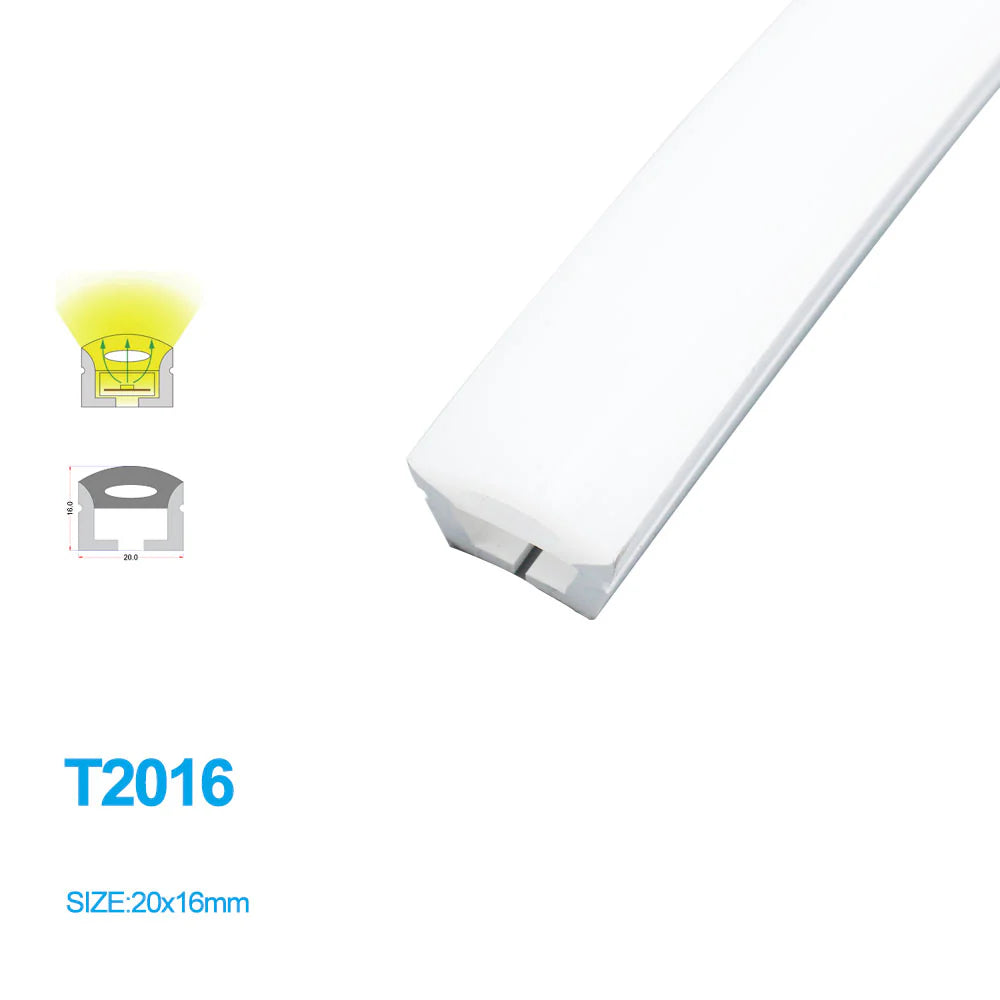S1620 Neon Light Housing – 16x20mm | Silicone LED Channel System | 10mm PCB Width | IP67 Waterproof | 16.4FT/5M*1/16.4FT/5M*5 | Local Stock US/UK/DE