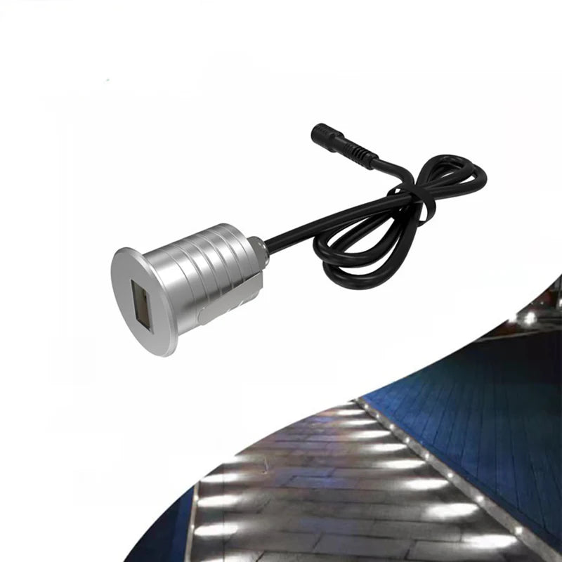 8/10-Pack Low Voltage Deep Anti-Glare LED Step Lights – 3000K / 4000K / 6000K | 1W | DC12–24V | IP67 Waterproof | for Deck, Pathway & Stair Lighting