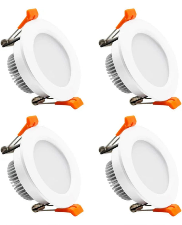 3W/5W/7W/9W Recessed LED Downlight White Housing, TRIAC Dimmable, 2700K–6000K, 100–130V / 200–240V, 4/8/10/12/20/32 Pack for Bedroom & Living Room