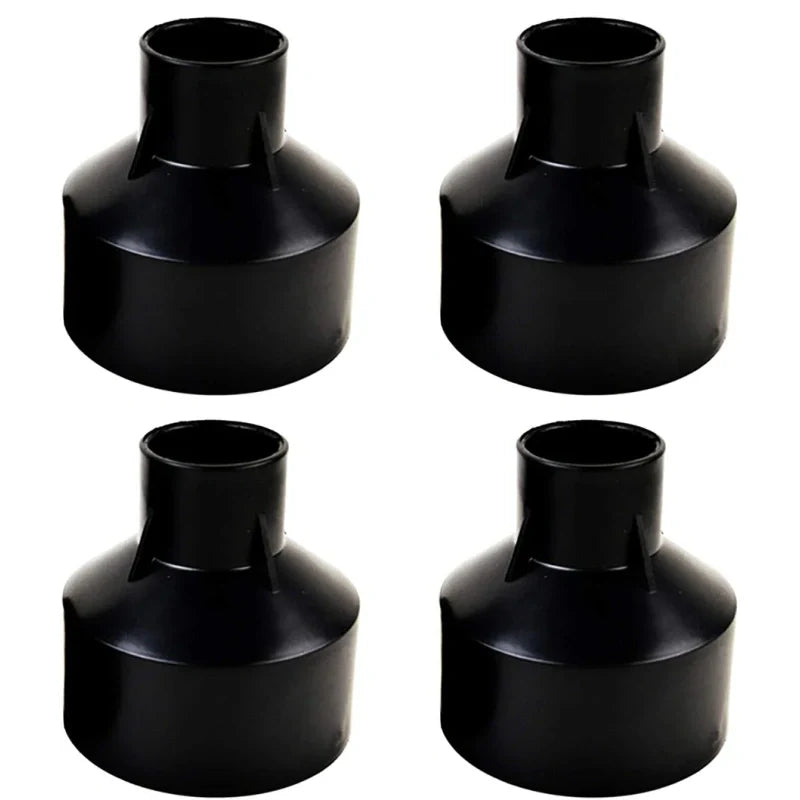 4pcs Pack Embedded Parts, Plastic Horn Shape, Black Built-in Fitting | Waterproof Outdoor/Indoor Pre-embedded Inserts | for LED Inground/Step Stair/Underwater Swimming Pool Lights