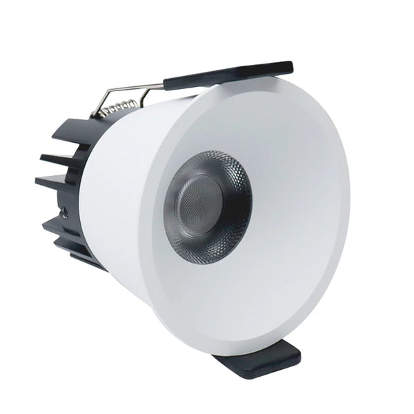 CDG-EU Angled Reflector 9W (2.6″) Deep Anti-Glare Full Spectrum LED Downlight | 200–240V | 4/12 Pack | 3000K / 4000K / 5000K | 24° Beam | White Housing | CRI>95 | Architectural Recessed Lighting