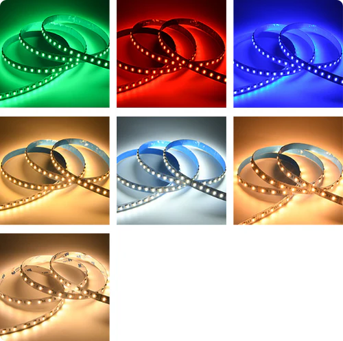 LightingWill RGBCCT LED Strip Light DC12V DC24V, 12mm PCB 5-in-1 SMD5050 60 LEDs/m, IP00 IP65 IP67 Flexible LED Tape Light for Mirror Kitchen Cabinet Bedroom, 5m 50m