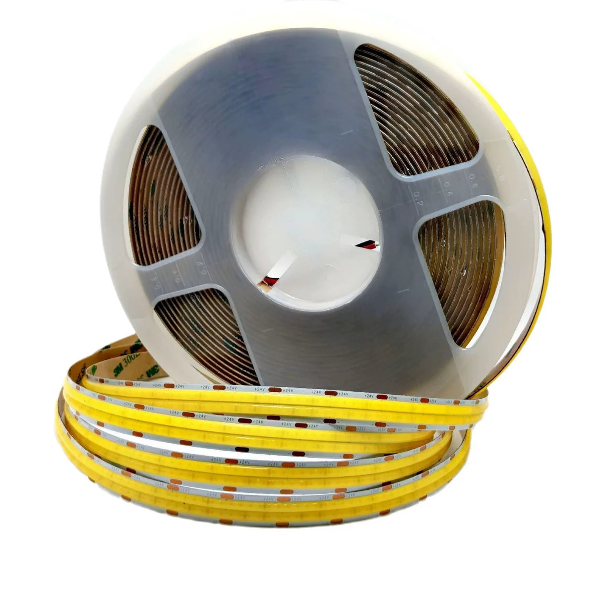 Double Row COB LED Strip Light 12V/24V 320/480LEDs/M, 5mm Flexible Dot-Free LED Tape, CRI90+ Non-Waterproof, 3000K / 4000K / 6500K / Red / Blue / Green / Pink / Yellow for Cabinet Kitchen Lighting, 5M/10M Pack