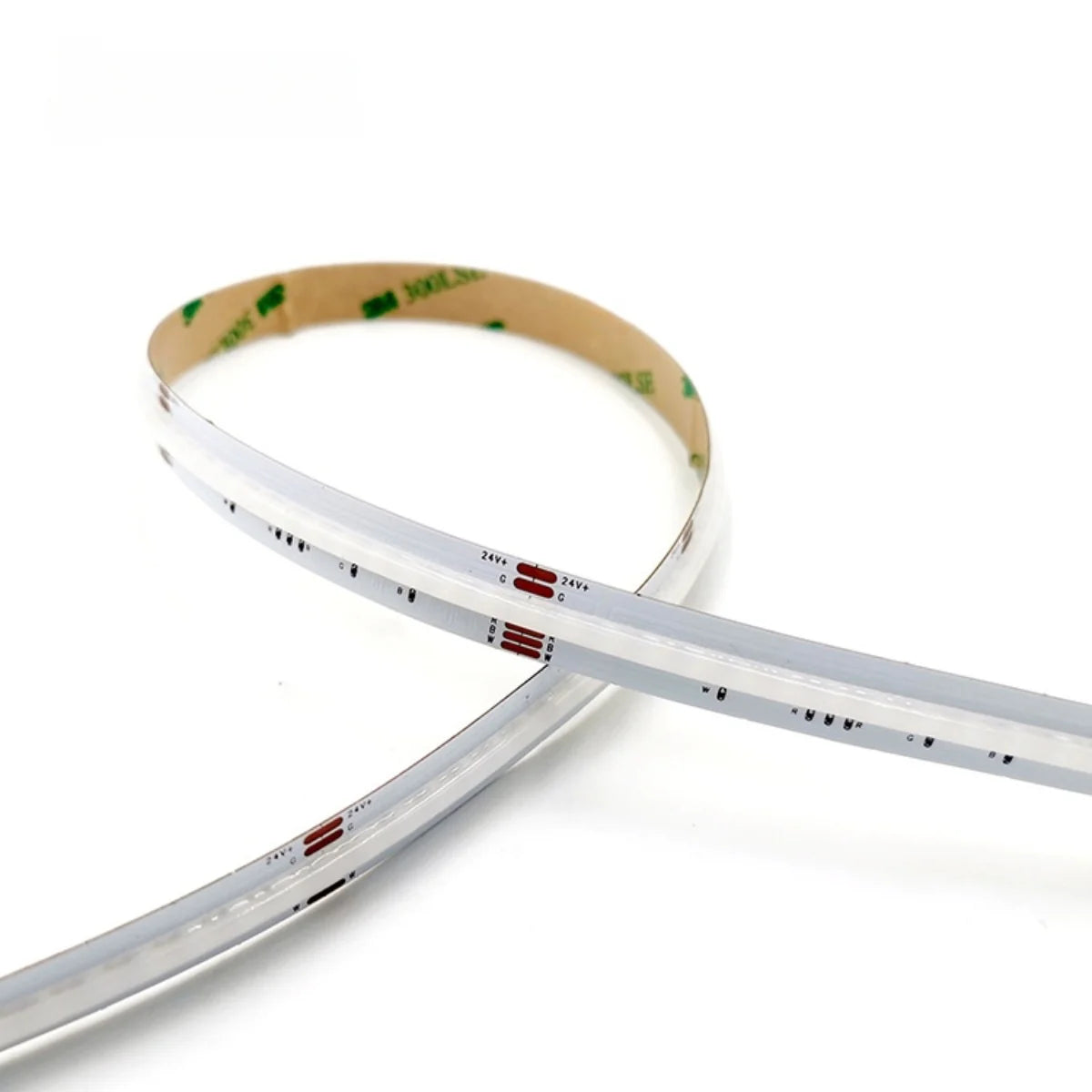 RGBW / RGBWW / RGBCCT COB LED Strip Light 12V/24V 756LEDs/M, 12mm Flexible Dot-Free LED Tape, Non-Waterproof, RGB Color Changing for Cabinet Kitchen & Office Lighting, 5M/10M Pack / Complete Kit