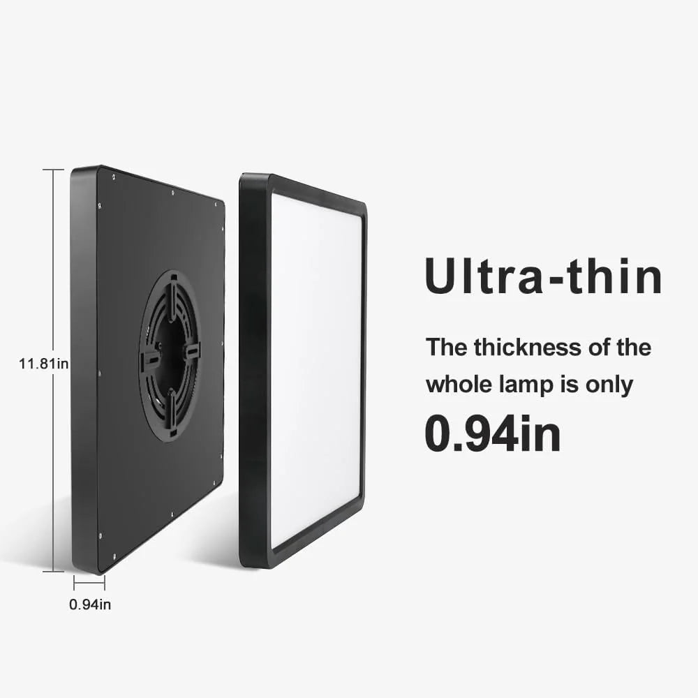 12.0 Inch Square 24W Black LED Ceiling Light, 3000K / 4500K / 5000K / 6500K Flush Mount Ceiling Light Local Stock (US/UK/DE)