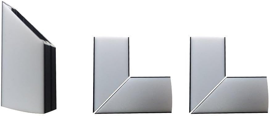 LightingWill 5Pair/10Pcs Silver Spliced L-shape LED Aluminum Channel Corner Adapter for U05S Solution for 90 Angle Turning Corner Cabinet Bar Kitchen Wardrobe Installation -U05SL10