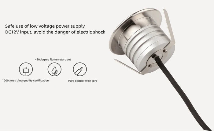 8/10-Pack Ultra-thin Honeycomb Anti-Glare Low Voltage LED Step Lights – 3000K / 4000K / 6000K | 3W | DC12–24V | IP67 Waterproof Stainless Steel Honeycomb Step & Path Lights