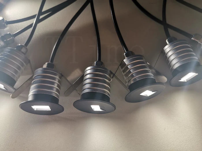 8/10-Pack Low Voltage Deep Anti-Glare LED Step Lights – 3000K / 4000K / 6000K | 1W | DC12–24V | IP67 Waterproof | for Deck, Pathway & Stair Lighting