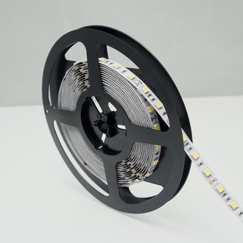 LightingWill Ultraviolet LED Strip, LightingWill 365nm-370nm 16.4FT 72W 5M 12V SMD5050 300LEDs UV Ultraviolet Non-waterproof Tri-chip 10mm White PCB Flexible LED Strips 60LEDs/M 14.4W/M, for UV Curing, Metal Crack