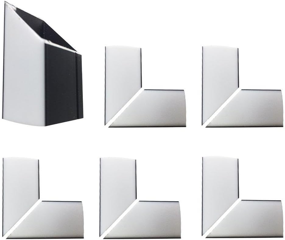 LightingWill 5Pair/10Pcs Silver Spliced L-shape LED Aluminum Channel Corner Adapter for U05S Solution for 90 Angle Turning Corner Cabinet Bar Kitchen Wardrobe Installation -U05SL10