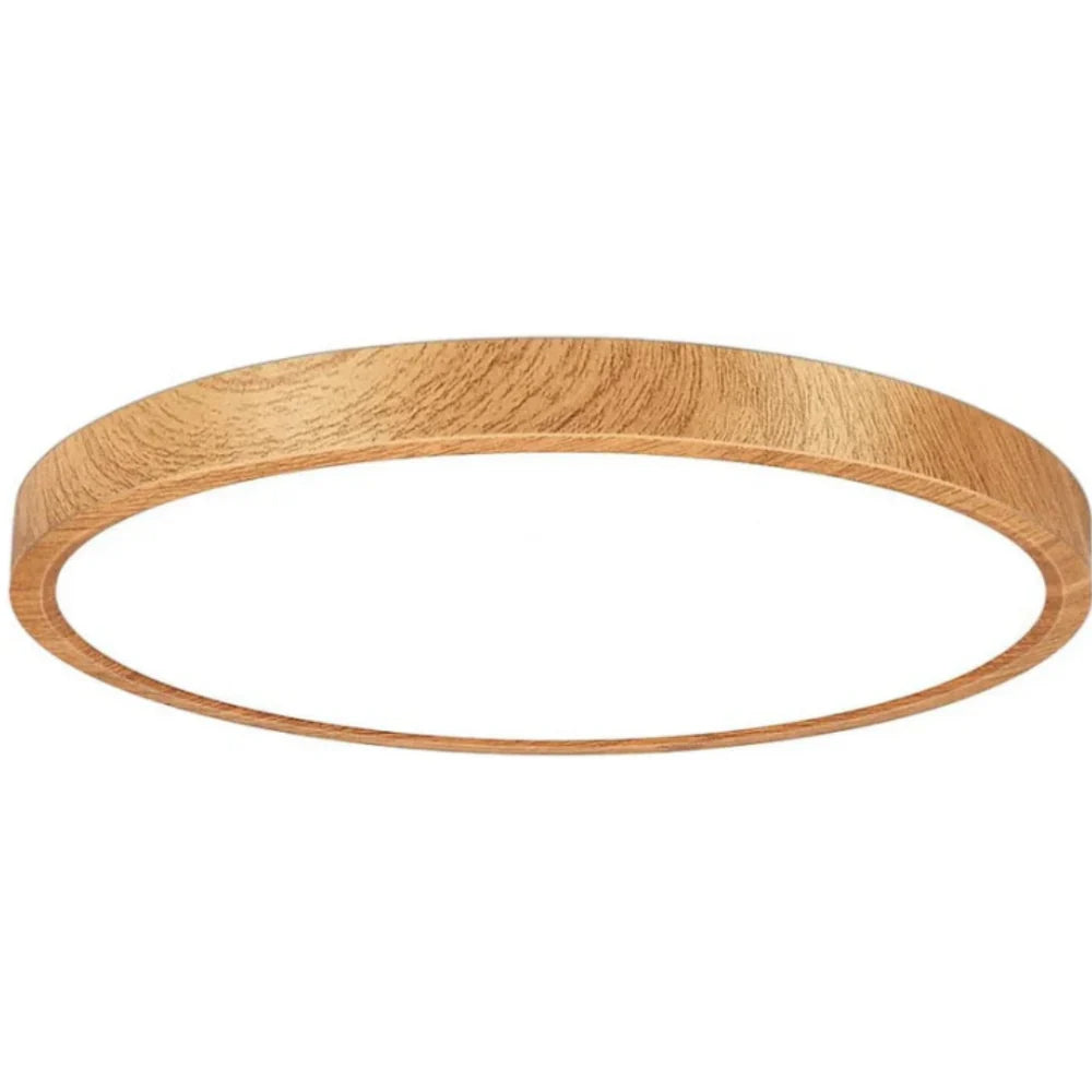 12 Inch 24W Wood Grain Round Ceiling Light – AC 220–240V | 3000K / 4500K / 5000K / 6500K | Flush Mount Ceiling Light for Warm Natural Lighting | 1-Pack – Local Stock (UK/DE)