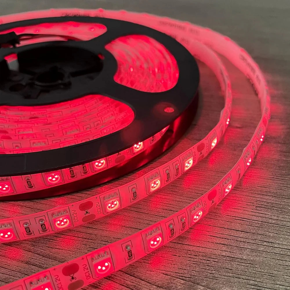 660–670nm Non-Waterproof DC12V-IR LED Strips-SMD2835/SMD5050-30/60/120/240 LEDs/m-5/50 Meters-Red Light Beauty, Body Care, Wellness Light, Skin Care