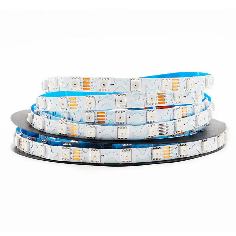LightingWill WS2815 S Shape RGBIC LED Strip Light DC12V 8mm PCB SMD5050 Individually Addressable 60 LEDs/m Breakpoint Resume Non Waterproof Flowing LED Strip for Party Decoration DIY Lighting 5M 50M