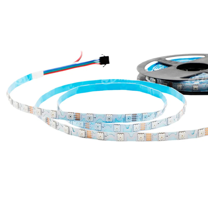 LightingWill WS2815 S Shape RGBIC LED Strip Light DC12V 8mm PCB SMD5050 Individually Addressable 60 LEDs/m Breakpoint Resume Non Waterproof Flowing LED Strip for Party Decoration DIY Lighting 5M 50M