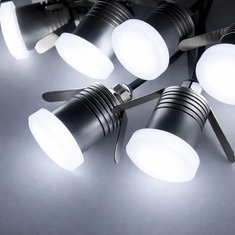 8/10-Pack Moonlight LED Step Lights – 3000K / 4000K / 6000K & Red / Green / Blue | 1W | DC12–24V | IP65 Waterproof Anti-Glare Inground & Wall Lights