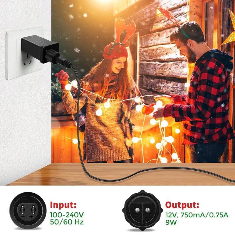 LightingWill IP44 Class 2 Power Supply AC 100–240V to DC 4.5V/12V/24V/30V Waterproof Outdoor LED Driver Adapter Transformer, US Plug for Inflatable Decorations, String Lights, Christmas Trees