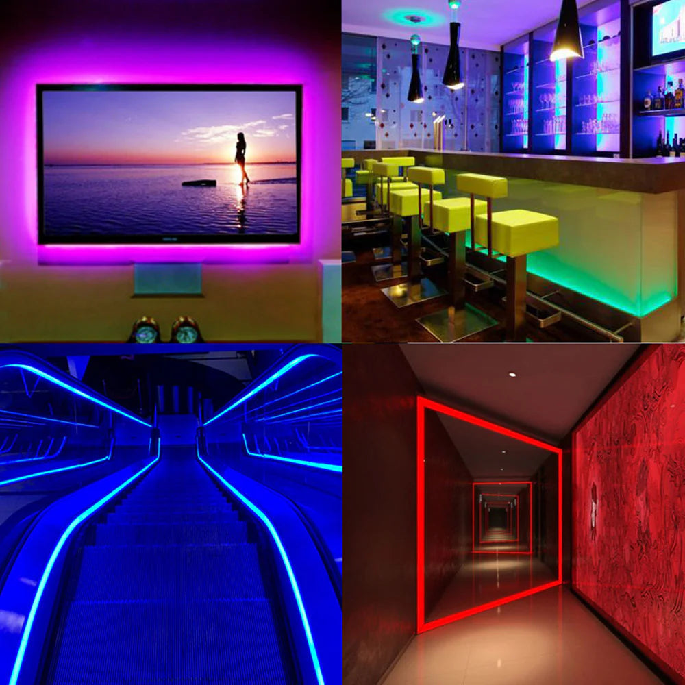 RGBW / RGBWW / RGBCCT COB LED Strip Light 12V/24V 756LEDs/M, 12mm Flexible Dot-Free LED Tape, Non-Waterproof, RGB Color Changing for Cabinet Kitchen & Office Lighting, 5M/10M Pack / Complete Kit